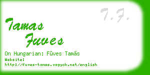 tamas fuves business card