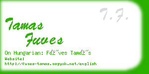 tamas fuves business card